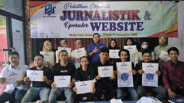 DPC Pemerhati Jurnalis Siber (PJS) Kota Metro Lampung Gelar Pelatihan Jurnalistik