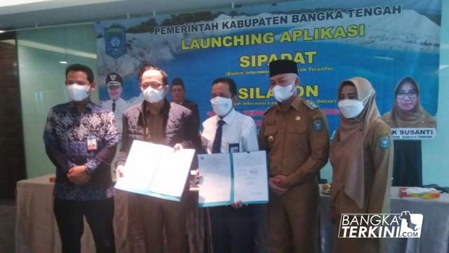 BPPRD Bangka Tengah Launching Aplikasi Sipadat dan Silaron