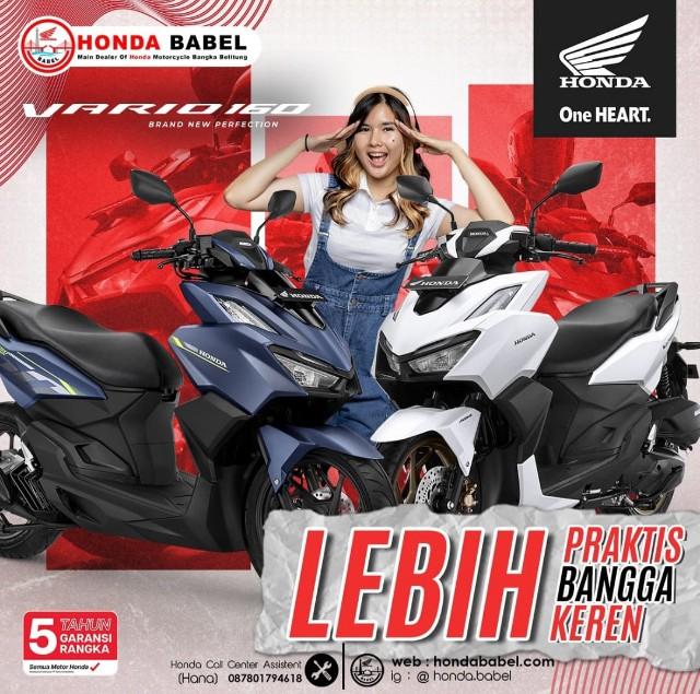 Dikenal Lebih Praktis Bangga dan Keren, Begini Tampang Honda Vario 160 Versi Honda Babel