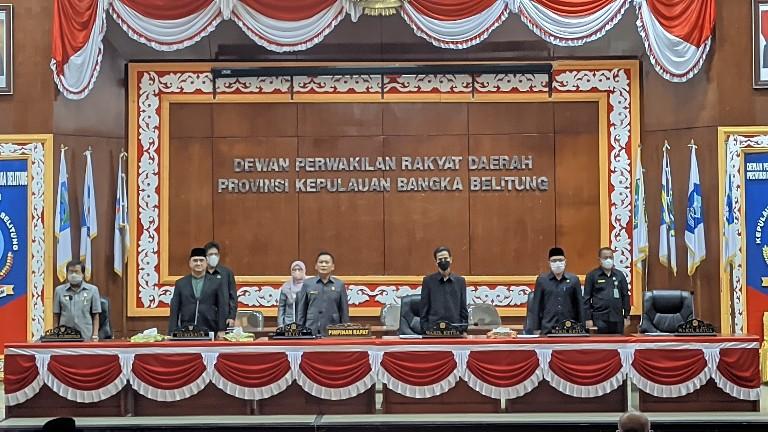 DPRD Babel Gelar Rapat Paripurna Laporan Kerja Pertanggung Jawaban (LKPJ) Gubernur Tahun 2021