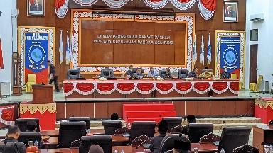 DPRD Babel Gelar Rapat Paripurna Penyampaian Perubahan Alat Kelengkapan Dewan (AKD)