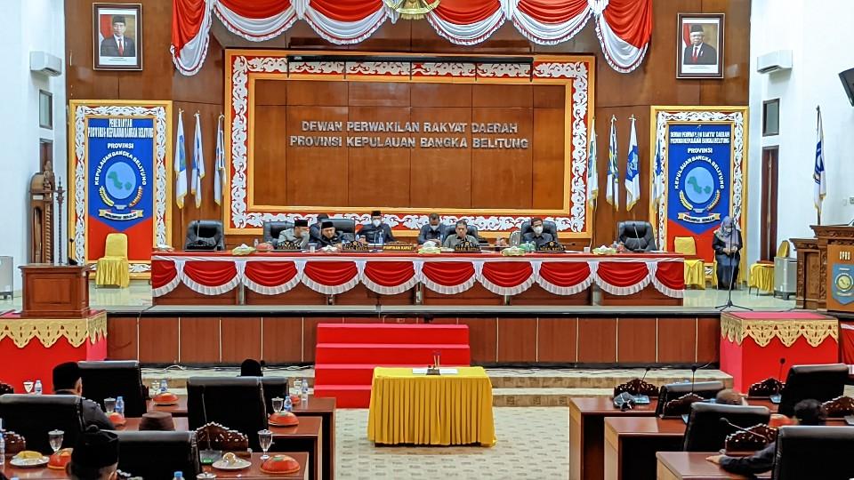 DPRD Babel Gelar Rapat Paripurna, Tiga Raperda Disahkan