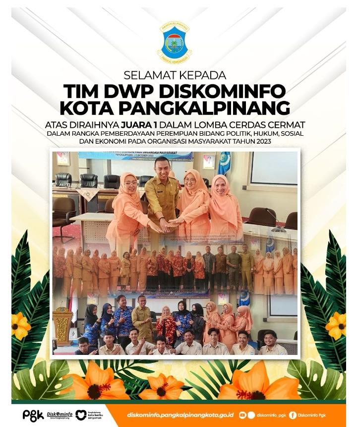 DWP Diskominfo Kota Pangkalpinang Rebut Juara I Lomba Cerdas Cermat