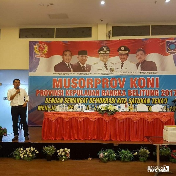Elfandi MA ketua terpilih KONI Bangka Belitung 2017 - 2021