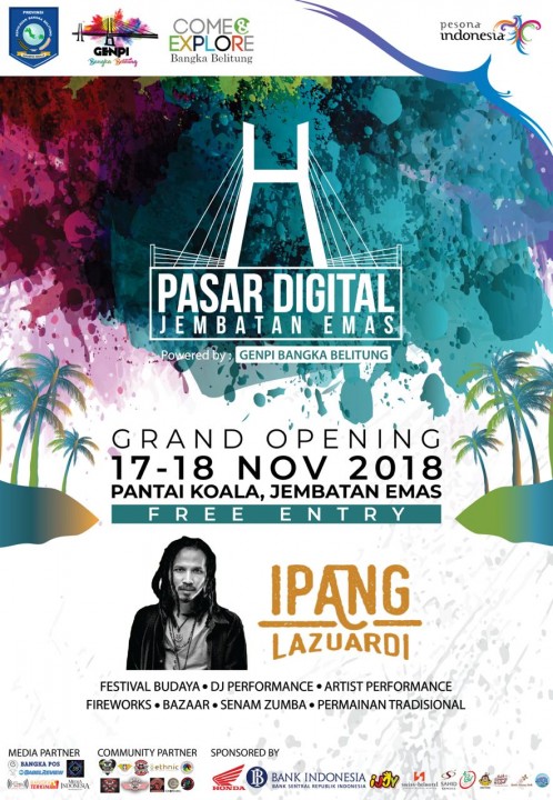 GenPI Babel Adakan Pasar Digital di Jembatan Emas