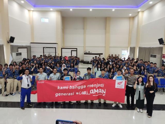 Hadir Lebih Dekat dengan Pelajar, Honda Babel Berikan Edukasi Keselamatan Berkendara