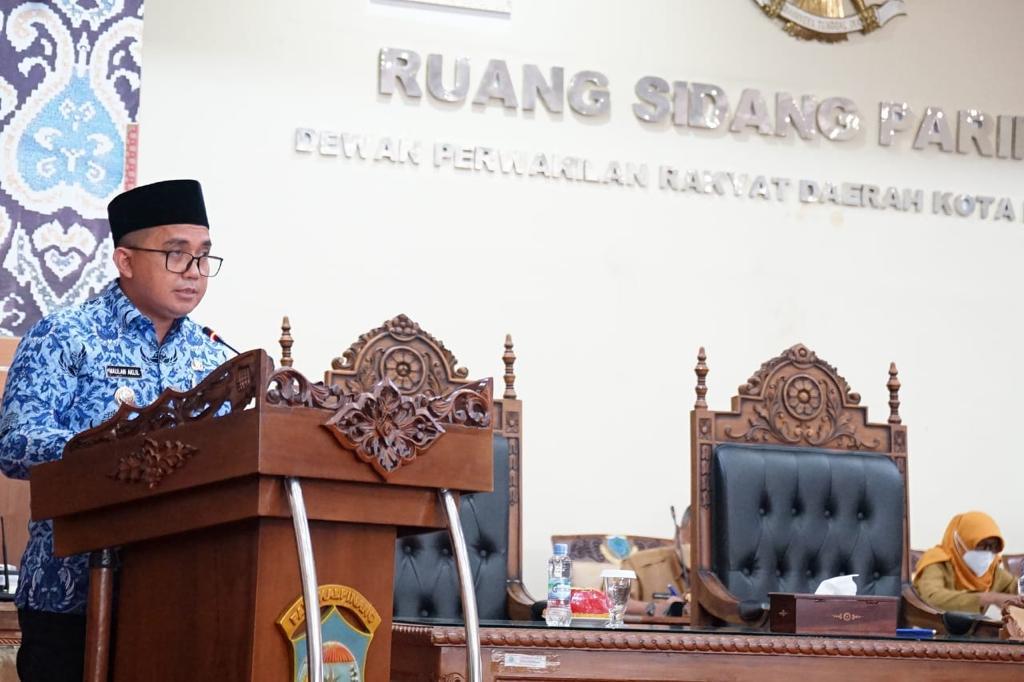 Hadiri Rapat Paripurna Ke-23 Masa Persidangan III, Molen Paparkan Raihan WTP Kota Pangkalpinag 5 Kali Berturut
