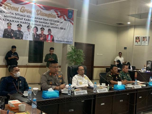 Harga BBM Naik, Pemkab Bangka Tengah gelar kegiatan FGD