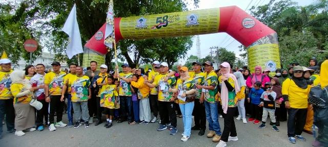 Hut Partai Golkar ke 58, Ribuan warga ikut jalan sehat