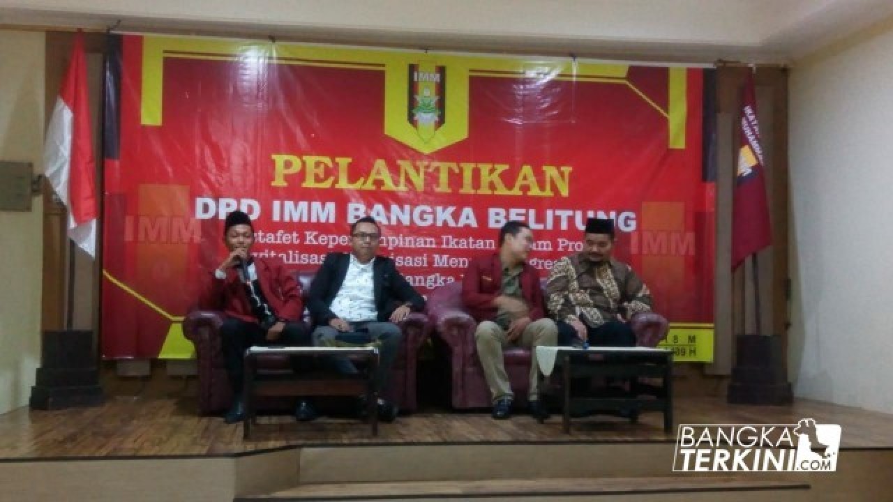 Pelantikan Dewan Pimpinan Daerah Ikatan Mahasiswa Muhammadiyah (DPD IMM) Bangka Belitung, di Hotel Jati Wisata Pangkalpinang, Sabtu (19/05/2018).