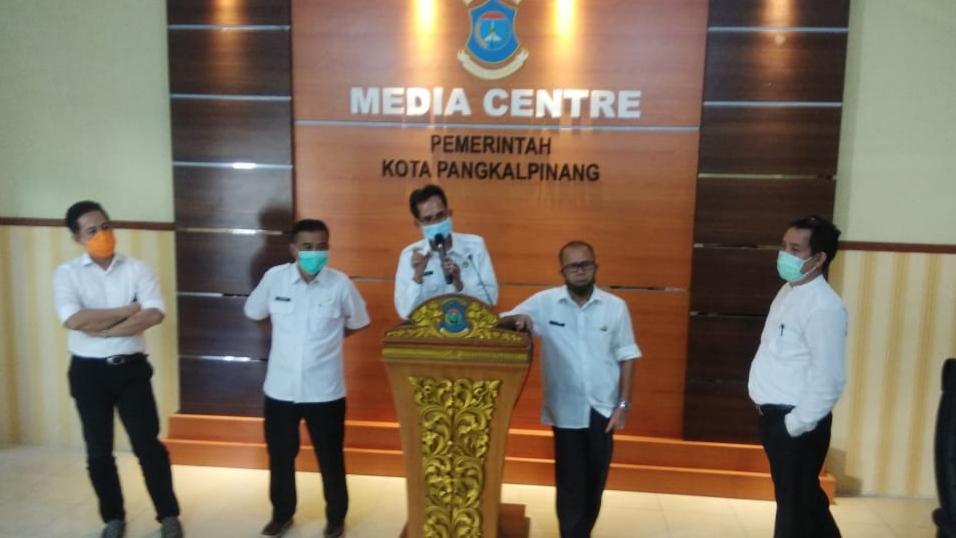 Pers Conference yang digelar di Ruang Media Center Pangkalpinang, Rabu (03/06/2020).