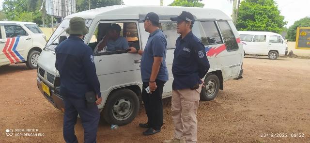 Jelang Nataru, Disperkimhub Bangka Tengah gelar Ramp Check Kendaraan Umum