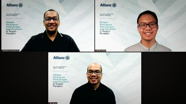 Webinar Media bertajuk Pahami Pentingnya Perlindungan bagi Karyawan di Tengah Pandemi yang dihadiri oleh Nicolaus Satya Bharata, Head of Employee Benefits Allianz Life Indonesia, Sukarno, Head of Health Product Marketing and Service Development Allianz Life Indonesia, dan Samuel Ray, HR Professional & Content Creator, sebagai pembicara yang berbagi mengenai meningkatnya kebutuhan perlindungan bagi karyawan di masa pandemi.