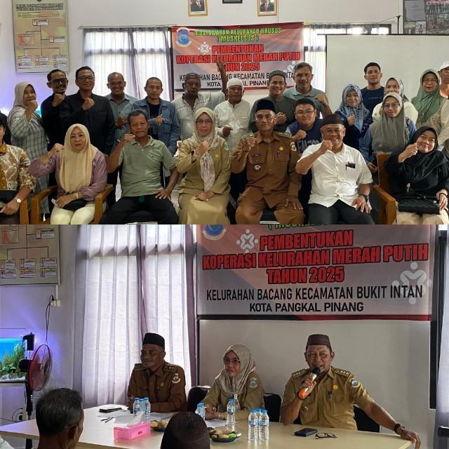 PANGKALPINANG, BANGKA TERKINI - Sesuai instruksi Presiden Republik Indonesia, Kelurahan Bacang Bentuk Koperasi Merah Putih, Rabu 26 Mei 2025.