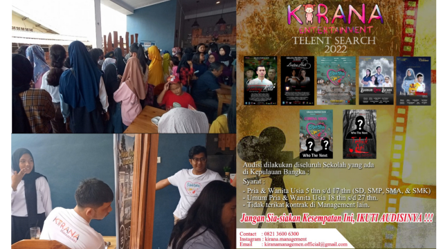 Kirana Entertainment gelar Audisi Film Bangka I'am In Love 2
