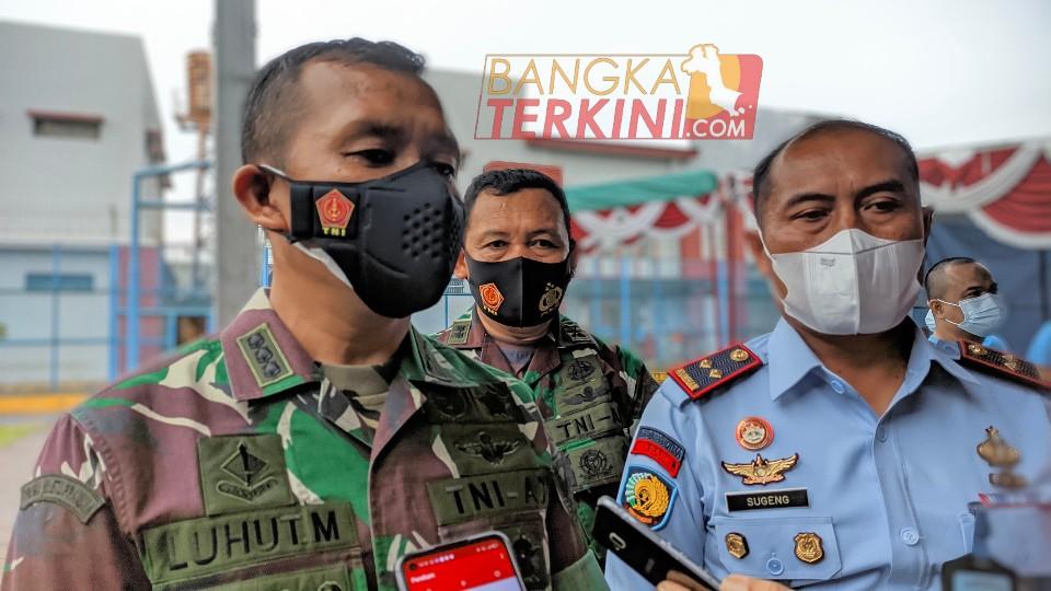 Korem 045/Gaya Babel Selenggarakan Vaksinasi Serentak di Lembaga Pemasyarakatan Kelas IIA Narkotika Pangkalpinang