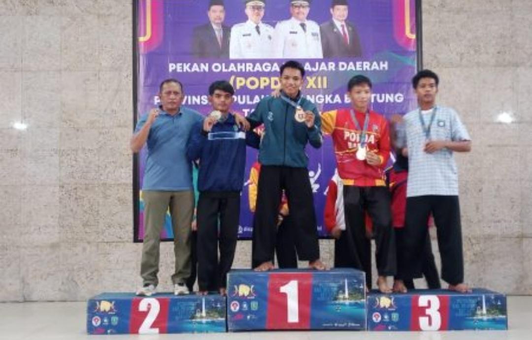 Kota Pangkalpinang Sabet Juara Umum Pencak Silat Popda XII Bangka Belitung