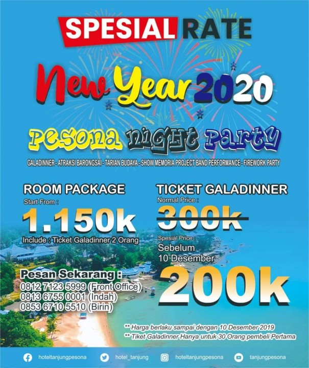 TAHUN BARU HOTEL TANJUNG PESONA
