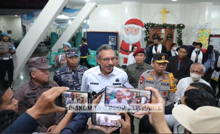 Malam Natal di Bangka Belitung Berjalan Aman dan Kondusif