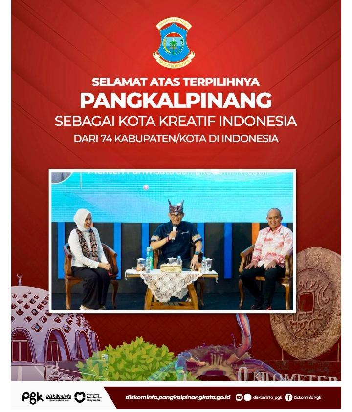 Menparekraf RI Pilih Pangkalpinang Sebagai Kota Kreatif Indonesia Sektor Kuliner