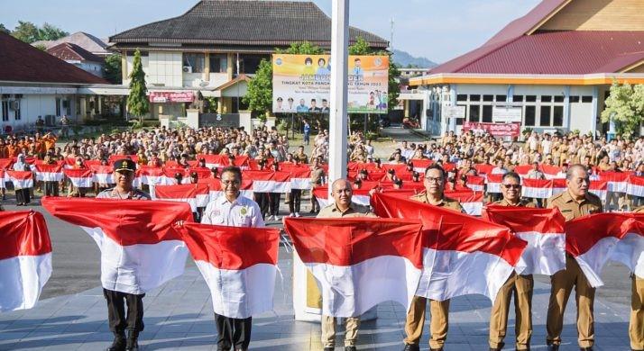 Meriahkan HUT Ke-78 Republik Indonesia, Pemkot Pangkalpinang Bagikan 2.421 Bendera Ke Masyarakat