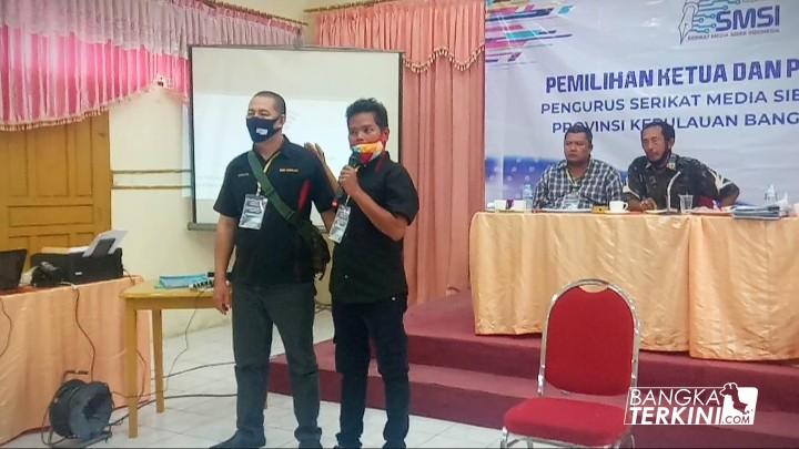 Sambutan Pertama Ketua Tepilih SMSI Babel 2020-2025, Vito Sarbulan.
