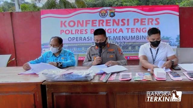 Operasi Pekat Polres Bangka Tengah Berhasil Ungkap 9 Kasus