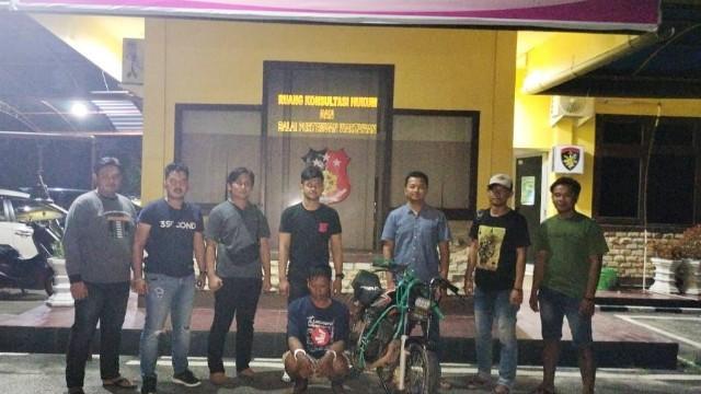 Pelaku Pembakaran Istri, Berhasil Diringkus Sat Reskrim Polres Bangka Tengah. (Ilham/*)
