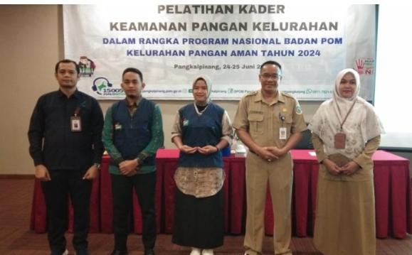 Pemkot Pangkalpinang apresiasi BPOM selenggrakan pelatihan kader keamanan pangan kelurahan