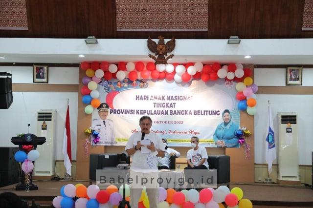 PJ Gubernur Bangka Belitung, Ridwan Djamaluddin hadiri Hari Anak Nasional Tingkat Provinsi Babel