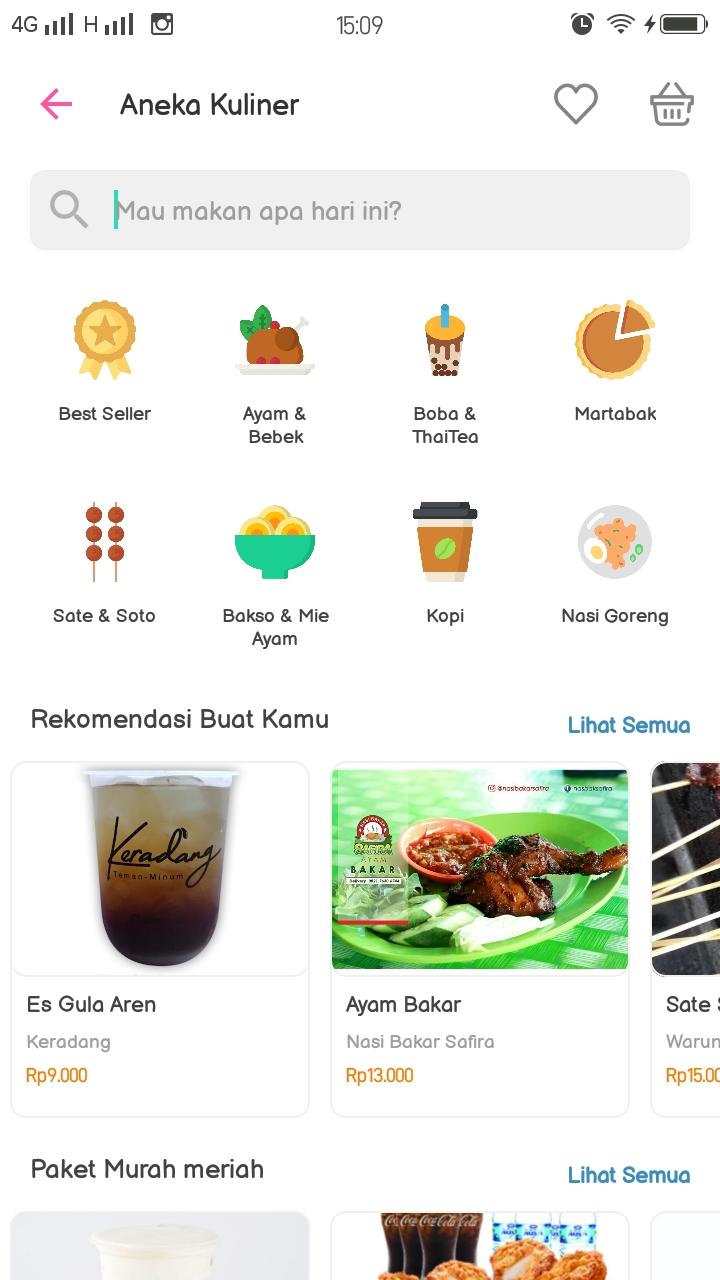 Fitur Kuliner Aplikasi MamaMuda
