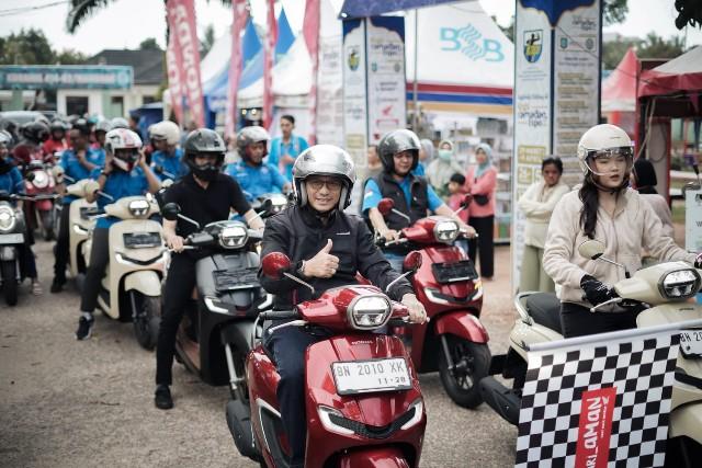 Pesona Honda Stylo 160 Dibuat Menggila, Honda Babel Ajak Bupati Beltim Rolling City