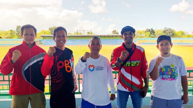 Jum'at Berbenah, Gotong Royong di Kantor Sementara Dispora Pangkalpinang (di Stadion Depati Amir)