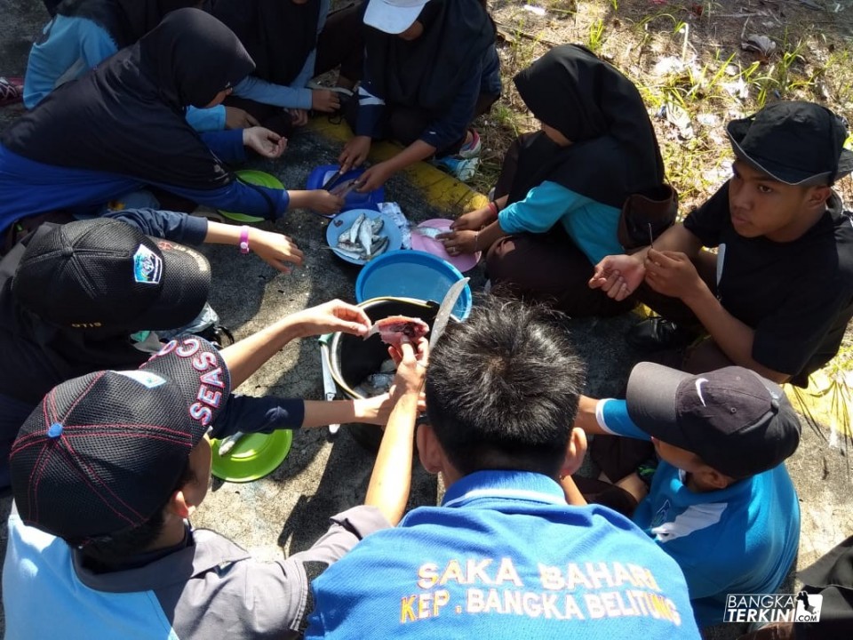 Pada saat materi pengelolahan hasil tangkapan