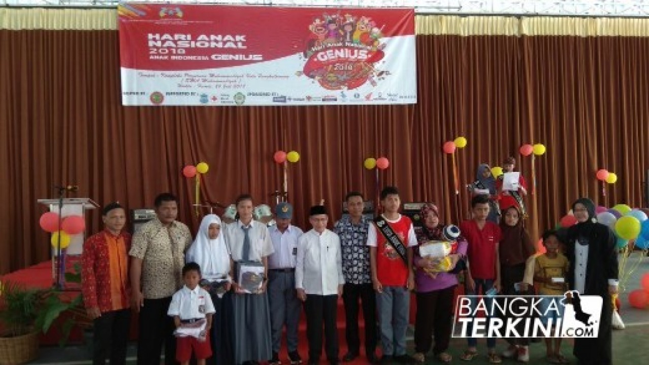 Dinsos Kota Pangkalpinang memperingatiHari Anak Nasional 2018.