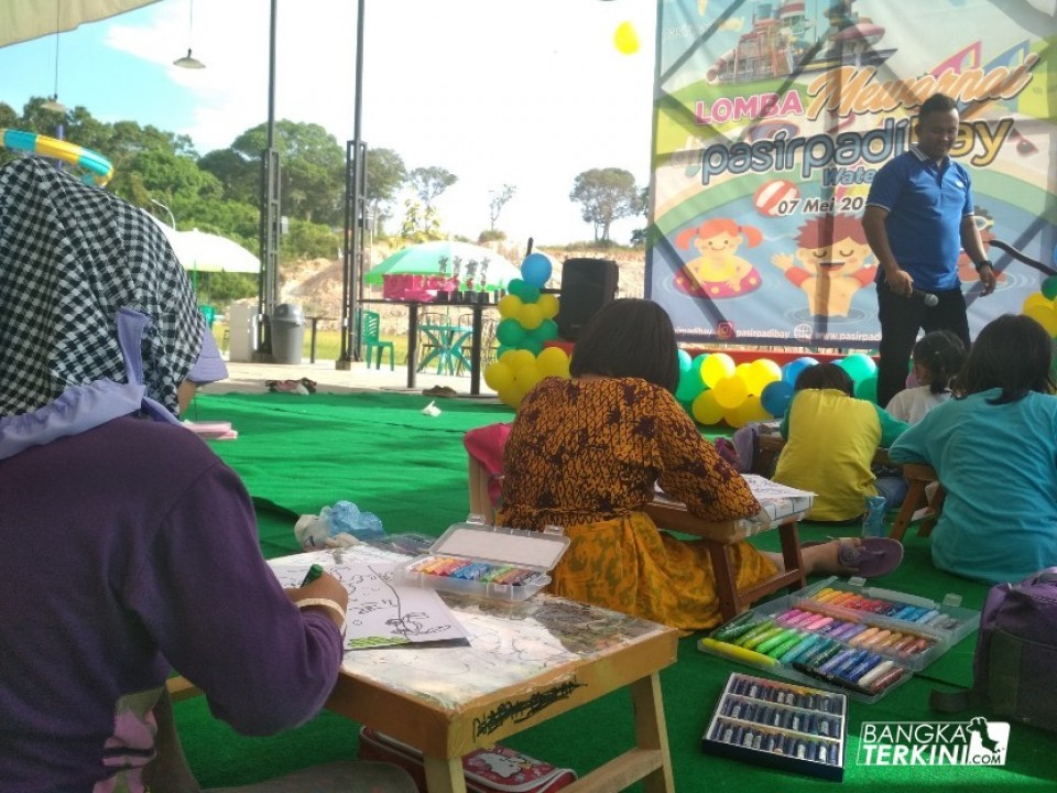 Pasir Padi Bay menggelar lomba mewarnai untuk anak - anak tingkat TK dan Sekolah Dasar, Senin (07/05/2018).