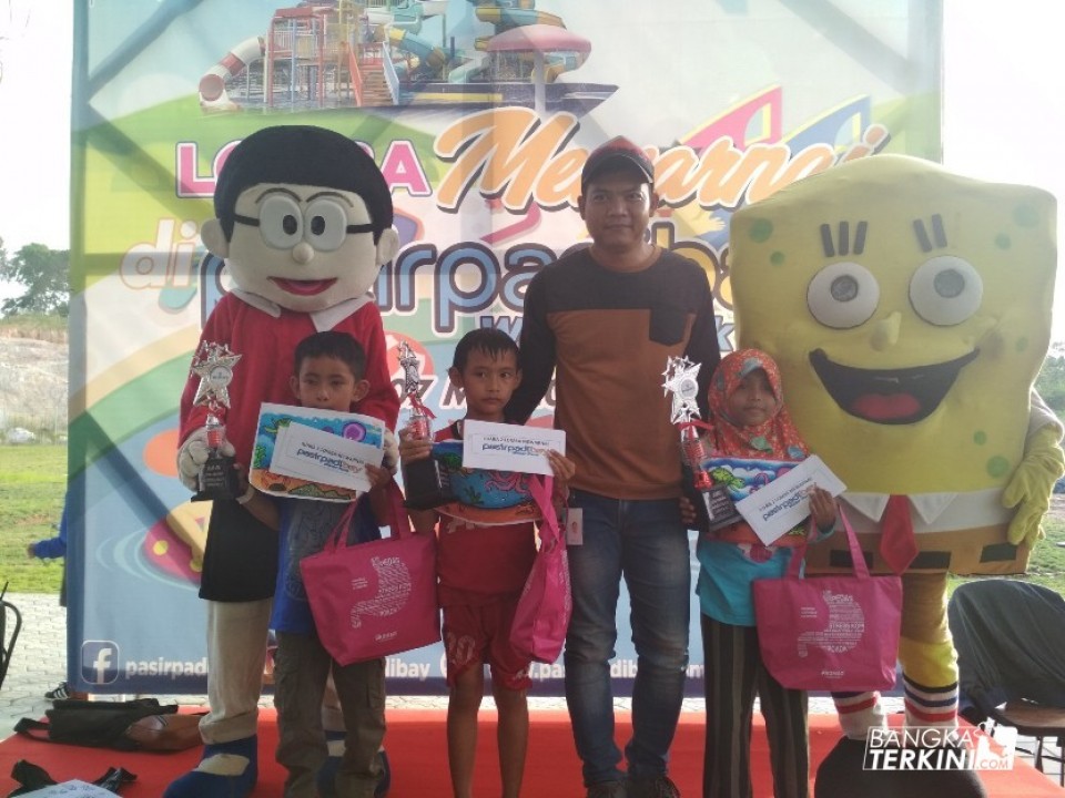 Pasir Padi Bay menggelar lomba mewarnai untuk anak - anak tingkat TK dan Sekolah Dasar, Senin (07/05/2018).