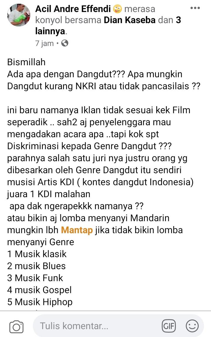 Akun Facebook Acil Andre Effendi
