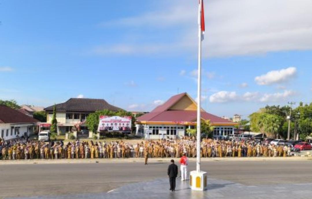Pimpin Apel Gabungan, Pj Wali Kota Pangkalpinang Minta Pegawai Disiplin dan Gerak Cepat