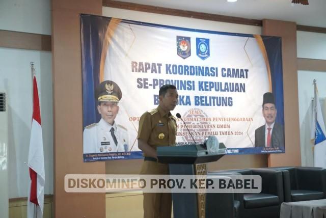 Pj Gubernur Suganda Ajak Camat se-Babel Bersinergi Bersama