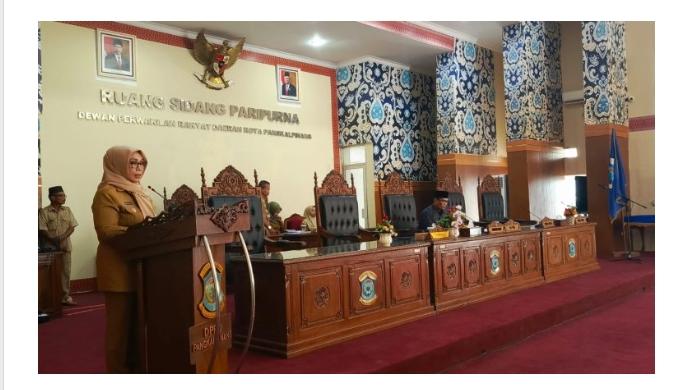 Pj Wako Pangkalpinang Berikan Tanggapan Atas Pemandangan Umum Fraksi Pada Rapat Paripurna DPRD