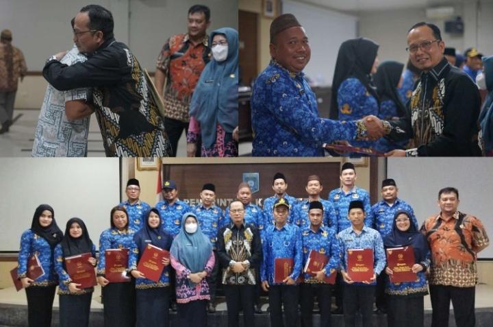 Puluhan ASN Pemkab Bangka Tengah Terima Penghargaan Satyalancana Karya Satya dan Purna Bhakti