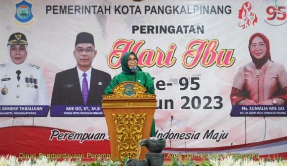 Puncak Acara Hari IbuTahun 2023, Pj Wali Kota Pangkalpinang Gelorakan Semangat Perempuan Berdaya, Indonesia Maju