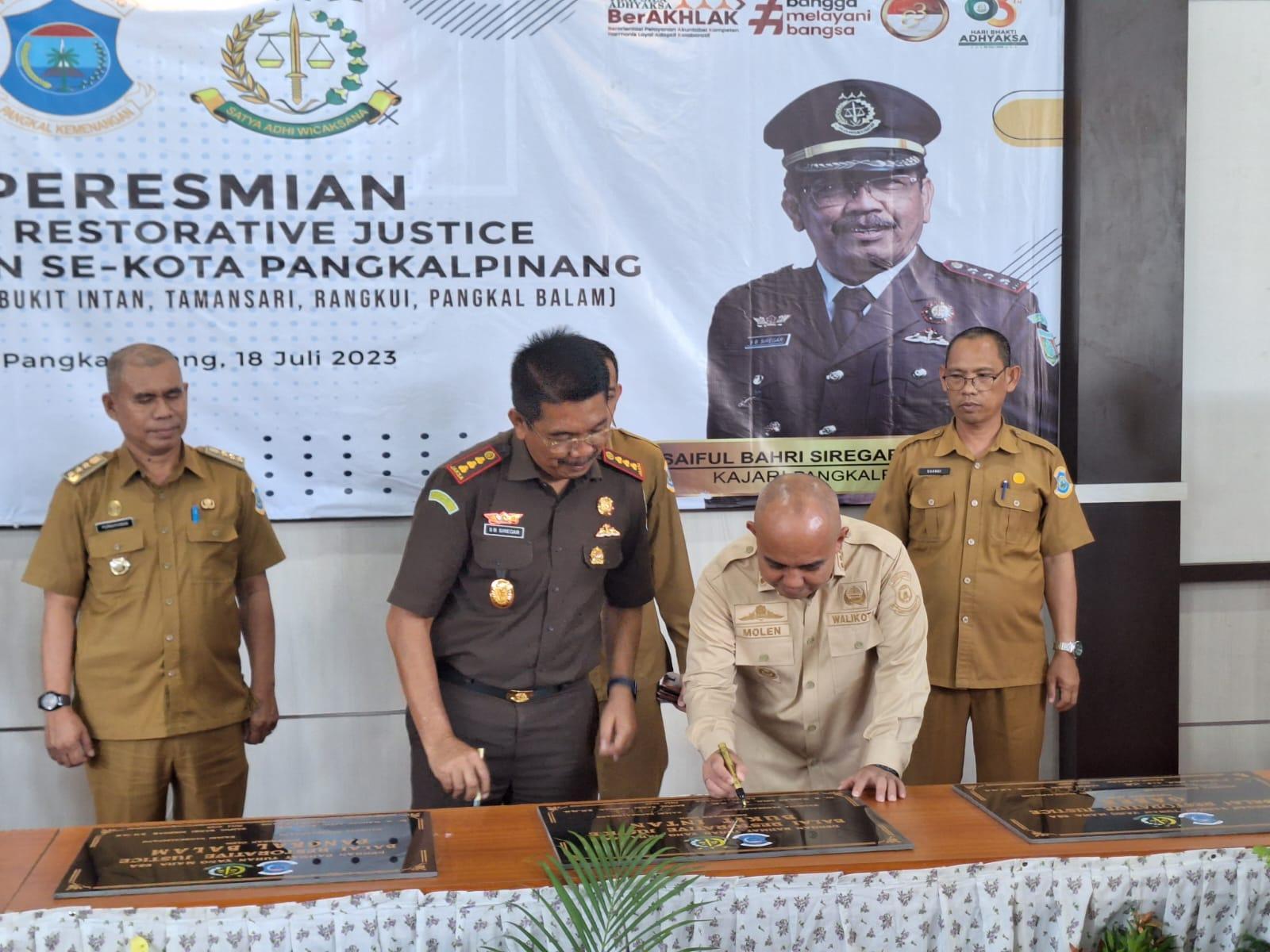 Rumah Restorative Justice Se-Kota Pangkalpinang Diresmikan, Ini Harapan Wali Kota Molen