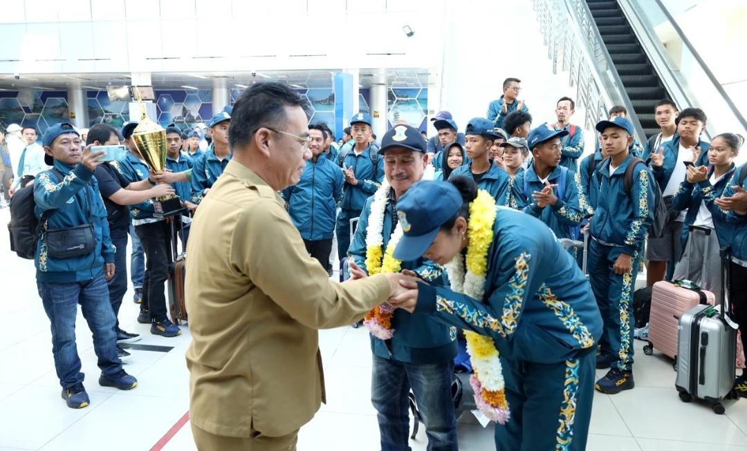 Sekda Sambut Atlet POPDA Kontingen Kota Pangkalpinang