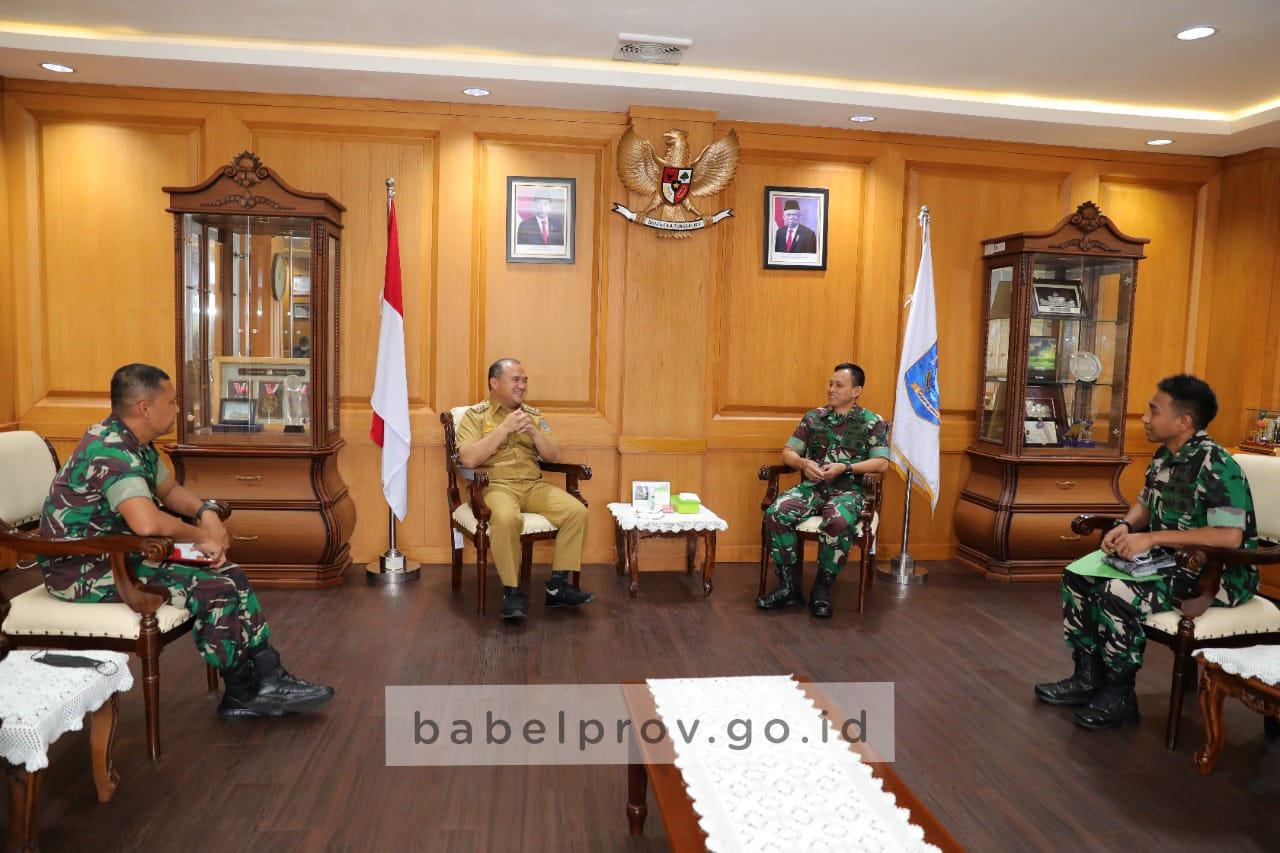 Silaturahmi dengan Danrem 045/Garuda Jaya, Gubernur Erzaldi Usulkan Hal Ini