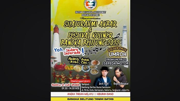 Silaturrahmi Akbar Masyarakat Bangka Belitung 2022, Panitia Siapkan 124 Booth Kuliner dan Produk UMK