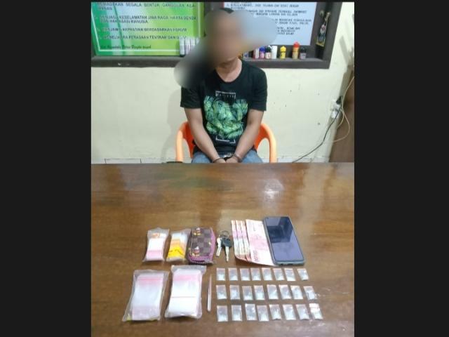Simpan 24 paket sabu, Codet di ringkus Sat Resnarkoba Polres Bangka Tengah. (Ilham/Bangka Terkini)