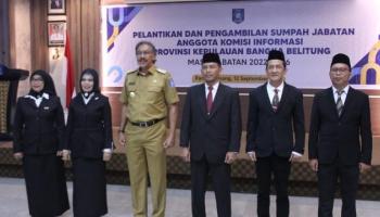 5 Komisioner KI Babel Resmi Dilantik Oleh Ridwan Djamaluddin PJ,