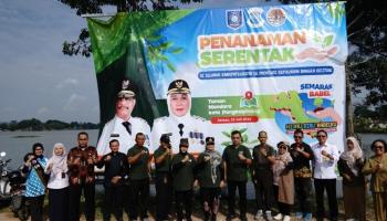 700 Bibit Pohon Ditanam di Sepanjang Aliran Sungai Rangkui